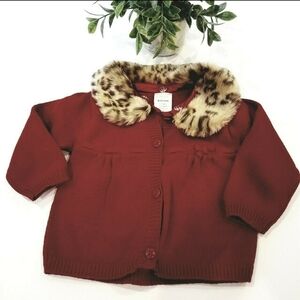 Vintage GYMBOREE Detachable Collar Cardigan 6/12M
